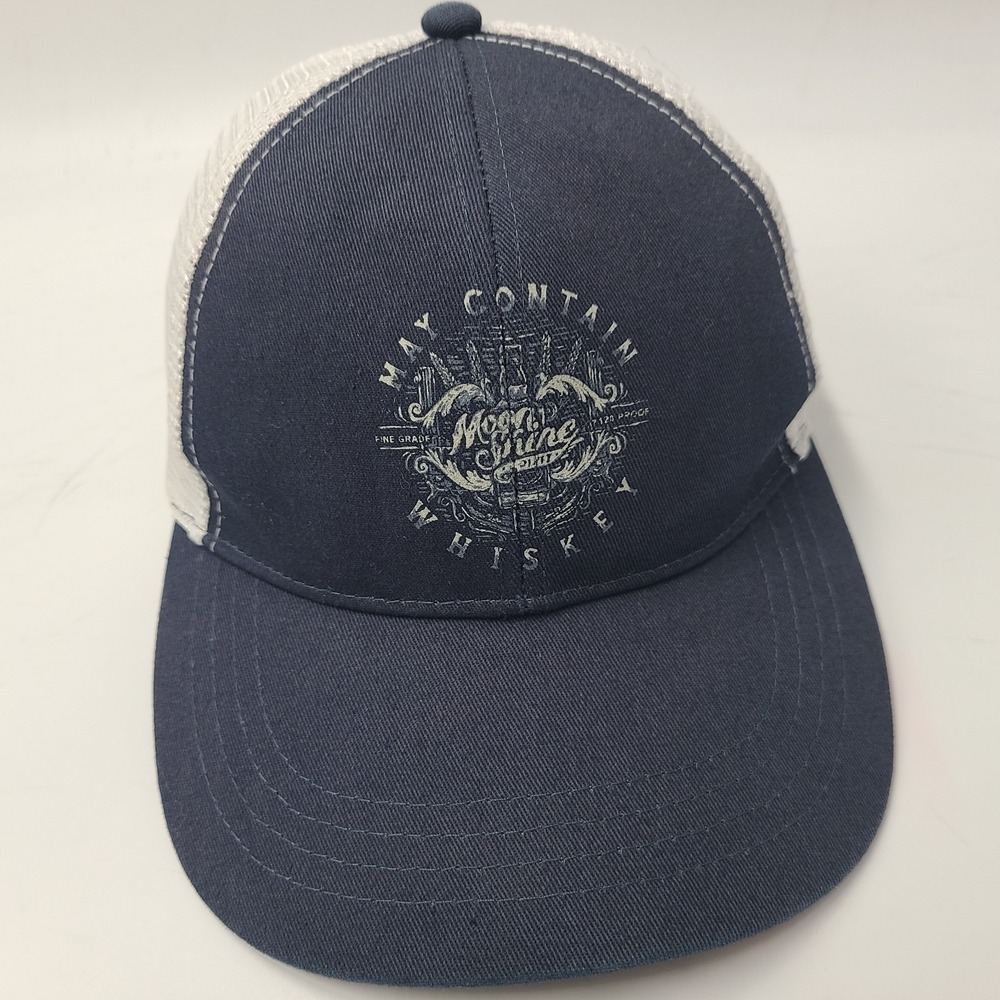 Moonshine Spirit Hat Snapback Trucker Mesh Blue White Brad Paisley Boots Western